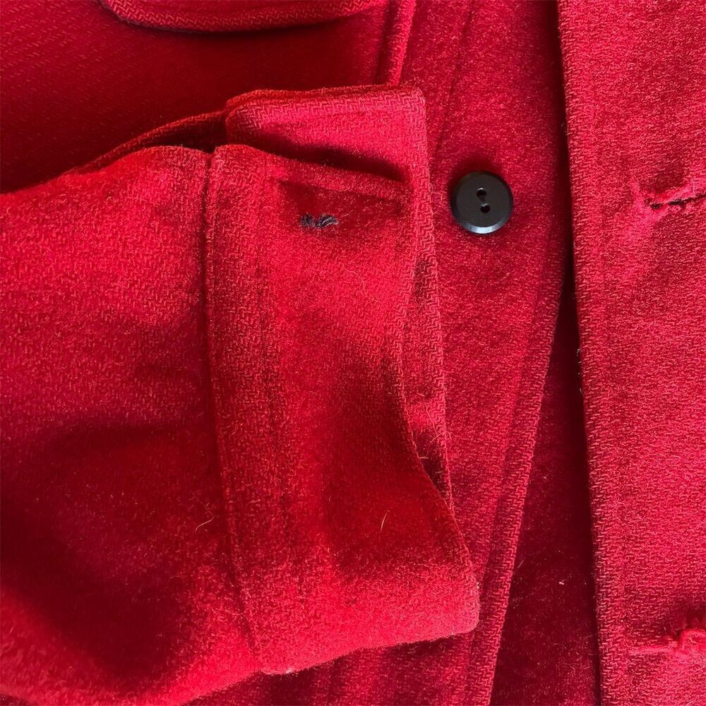 Pendleton Men's Vintage 1960s Red Wool Bomber Jacket Size M - Picture 7 of 8